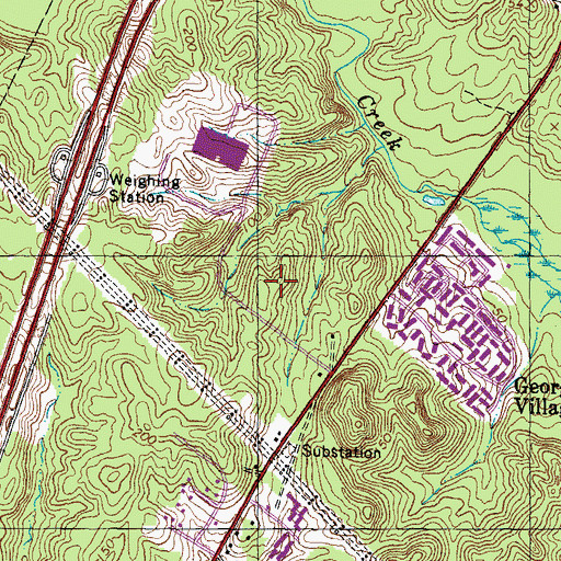 Topographic Map of Potomac Middle School, VA
