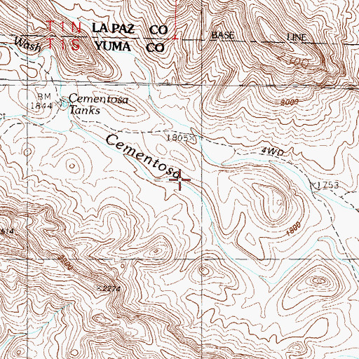 Topographic Map of Sheep Tank, AZ