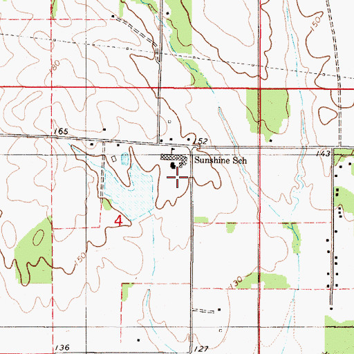 Topographic Map of Frank Watford Stadium, AL