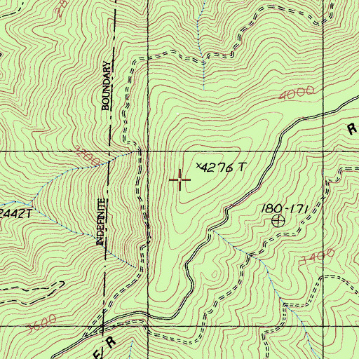 Topographic Map of Sweetbrier Ridge, CA