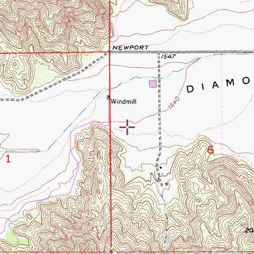 Topographic Map of Diamond Valley Lake, CA