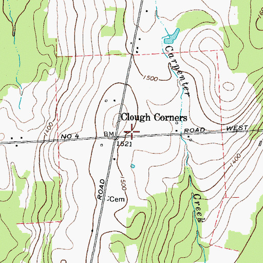 Topographic Map of School Number 8 (historical), NY