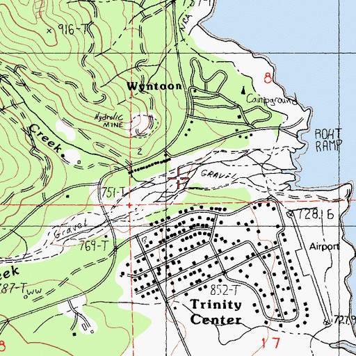 Topographic Map of Swift Creek, CA