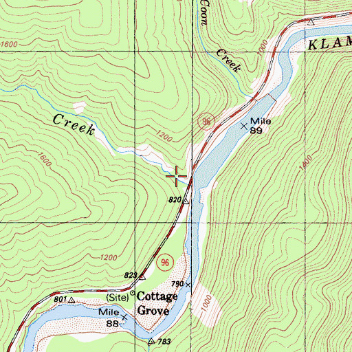 Topographic Map of Swillup Creek, CA