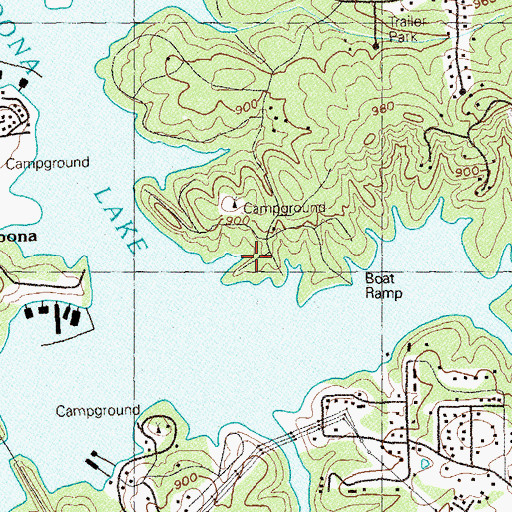 Topographic Map of McKinney Family Cemetery, GA
