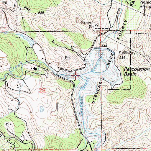 Topographic Map of Swiss Creek, CA