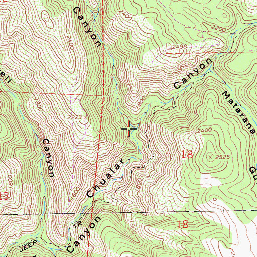 Topographic Map of Swope Canyon, CA