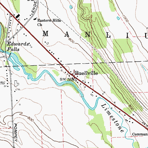Topographic Map of School Number 19 (historical), NY