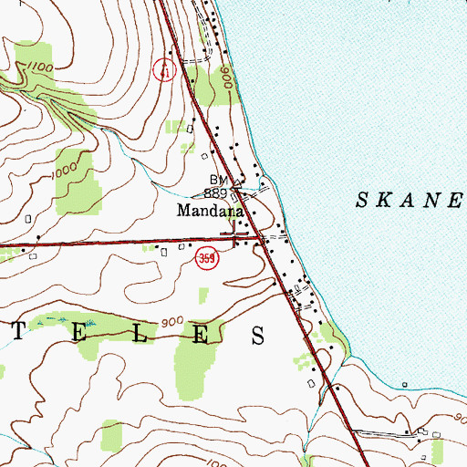 Topographic Map of School Number 9 (historical), NY