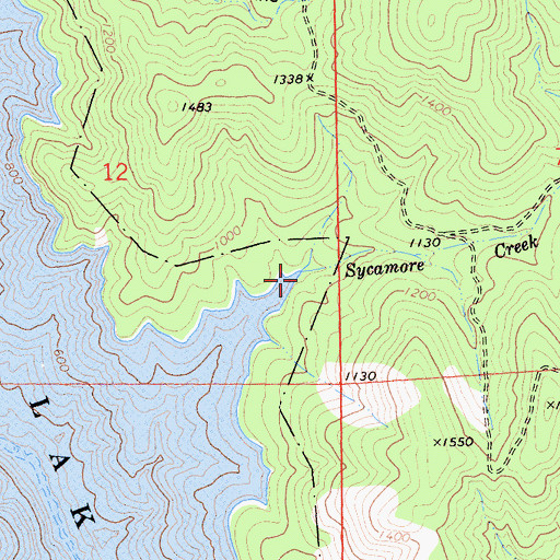 Topographic Map of Sycamore Creek, CA