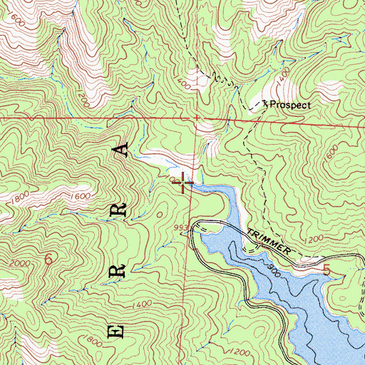 Topographic Map of Sycamore Creek, CA
