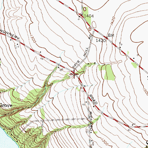Topographic Map of School Number 1 (historical), NY
