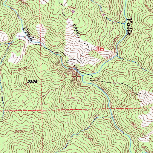 Topographic Map of Sycamore Creek, CA