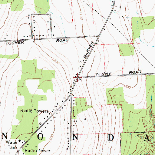Topographic Map of School Number 12 (historical), NY