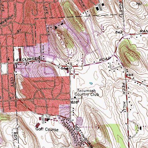 Topographic Map of School Number 12 (historical), NY