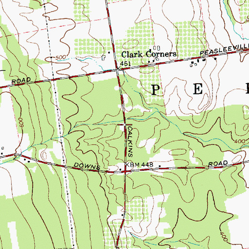 Topographic Map of Clark School (historical), NY