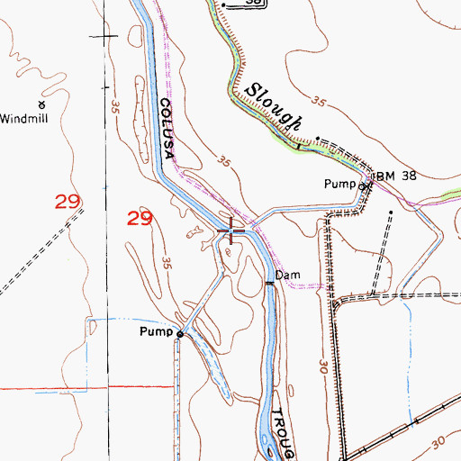 Topographic Map of Sycamore Slough, CA