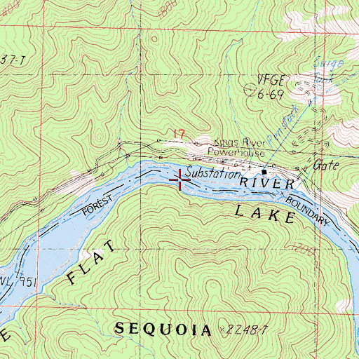 Topographic Map of Sycamore Springs Creek, CA