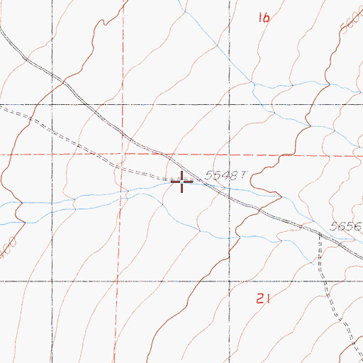 Topographic Map of Sylvania Canyon, CA