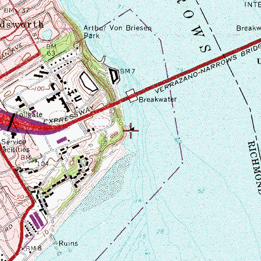 Topographic Map of Vandeventers Point, NY