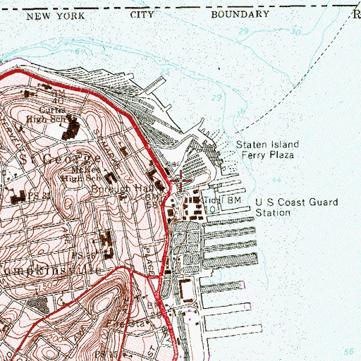 Topographic Map of Ducksberry Point, NY