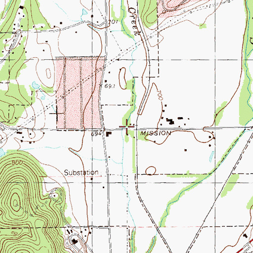 Topographic Map of Pettit Creek Baptist Church Cemetery, GA