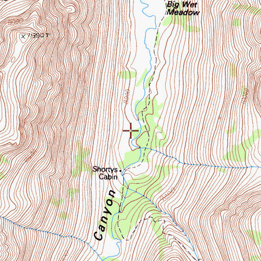 Topographic Map of Table Creek, CA