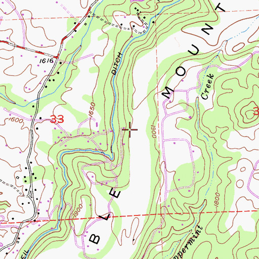 Topographic Map of Table Mountain, CA