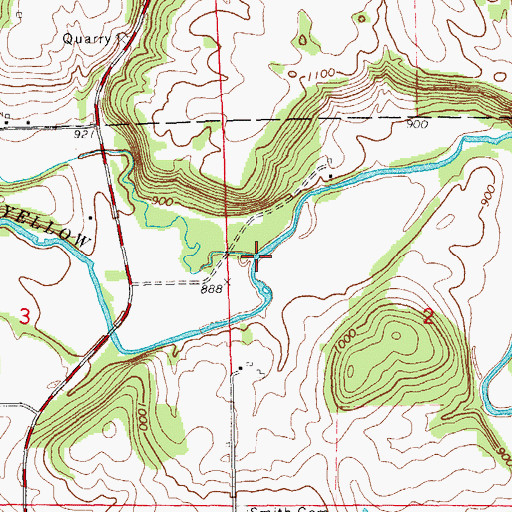 Topographic Map of Ludlow Creek, IA