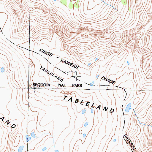 Topographic Map of Tableland, CA