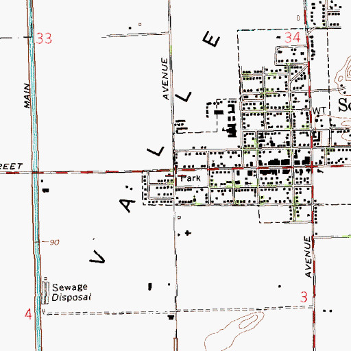 Topographic Map of Somerton Park, AZ