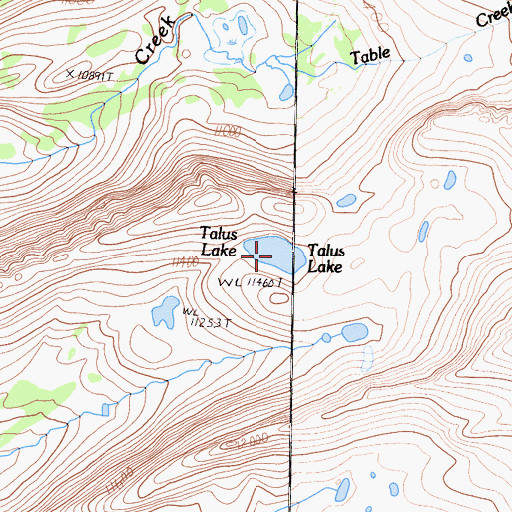 Topographic Map of Talus Lake, CA