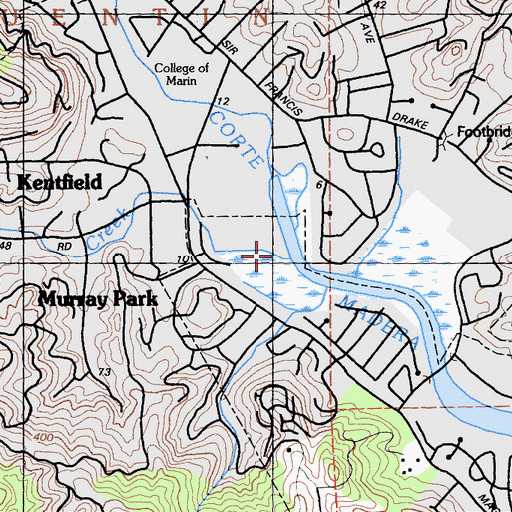 Topographic Map of Tamalpais Creek, CA