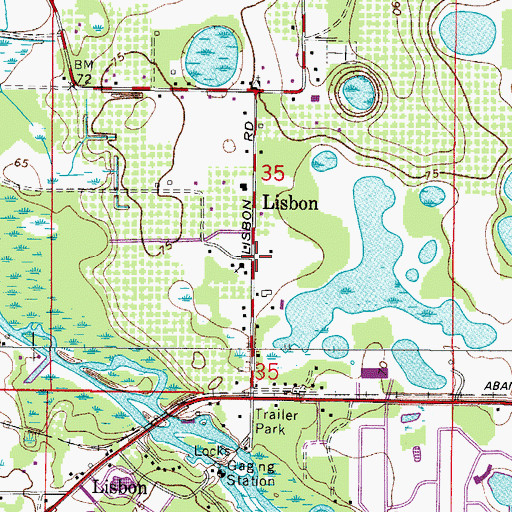 Topographic Map of North Lake Chapel, FL
