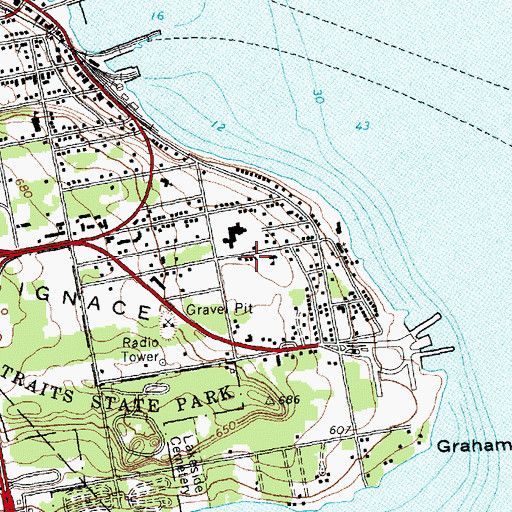 Topographic Map of Faith Baptist Church, MI
