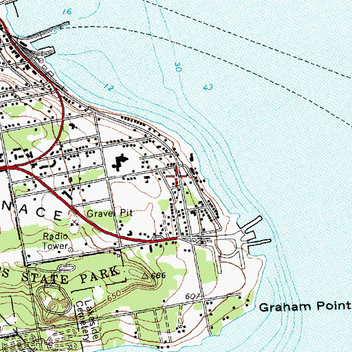 Topographic Map of Zion Evangelical Lutheran Church, MI