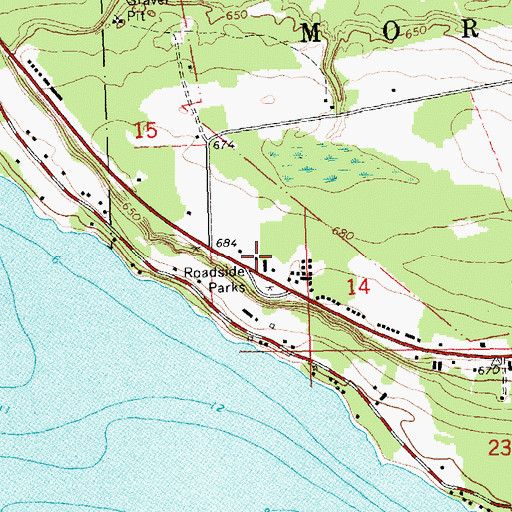 Topographic Map of Totem Village, MI