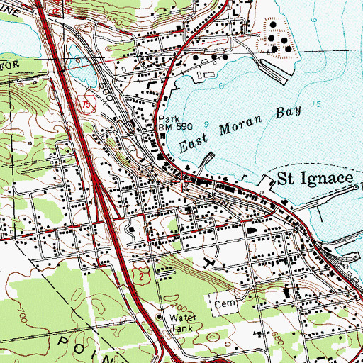 Topographic Map of Fort de Buade Historical Marker, MI