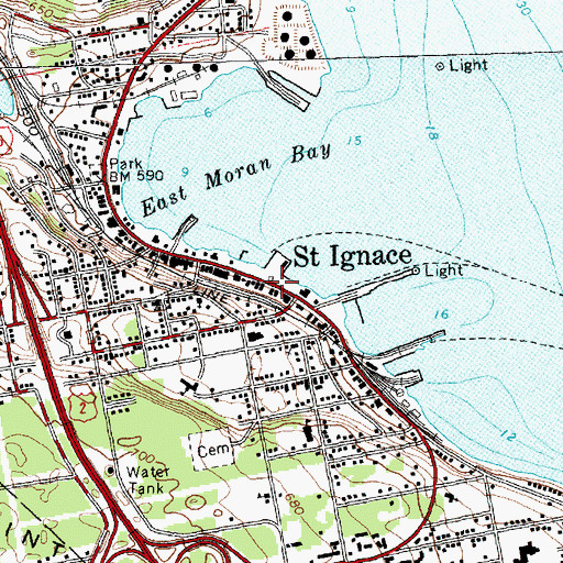 Topographic Map of Saint Ignace Historical Marker, MI