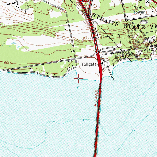 Topographic Map of Bridge View Park, MI
