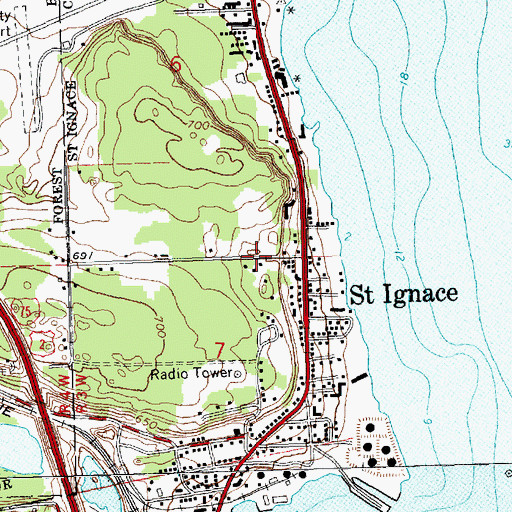Topographic Map of Tiki Travel Park, MI