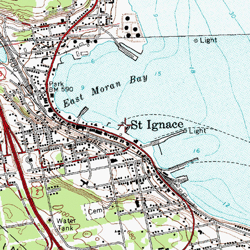 Topographic Map of Arnold Mackinac Island Ferry, MI