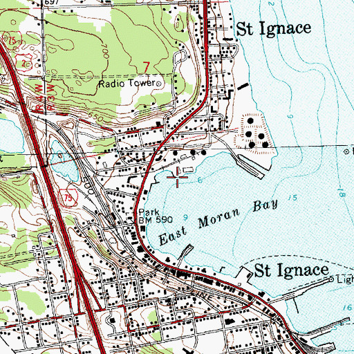 Topographic Map of Shepler's Mackinac Island Ferry, MI