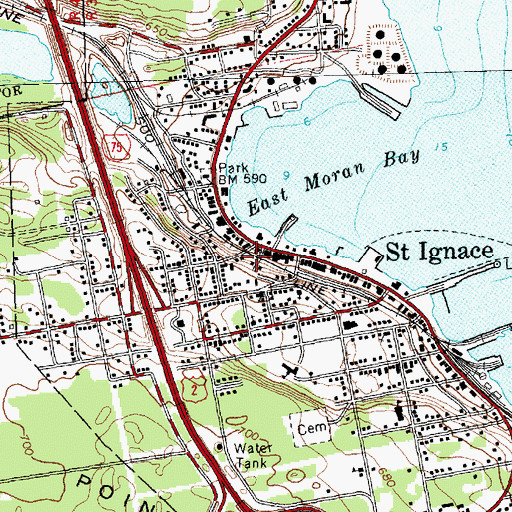 Topographic Map of Fort de Buade Indian Museum, MI