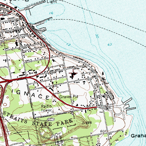 Topographic Map of Primary Care Clinic, MI