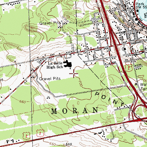 Topographic Map of Saint Ignace Middle School, MI