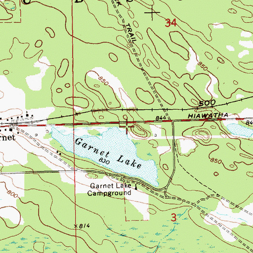 Topographic Map of Hudson Township Park, MI