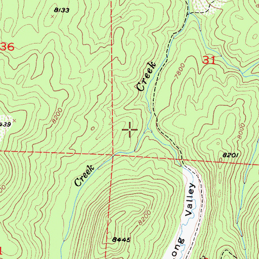 Topographic Map of Tamarack Creek, CA