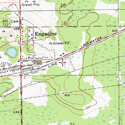 Topographic Map of Salzeider Community Recreation Center, MI