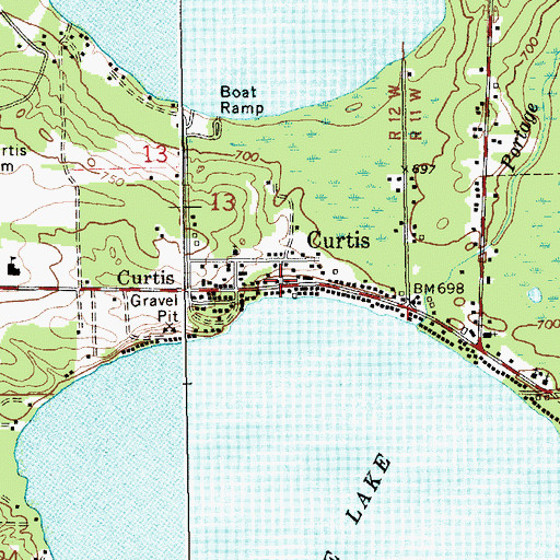 Topographic Map of Manistique Lake Family Clinic, MI